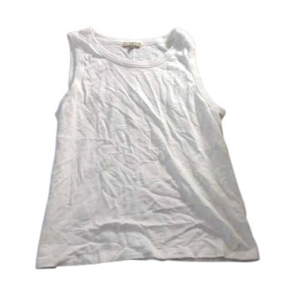 Lilla P, Back seam  White Fitted Sleeveless Tank Top - Picture 5 of 7